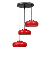 Candeeiro de Teto ajustável – Ø25 cm – vermelho e preto – metal