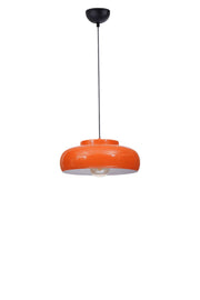 Candeeiro de Teto – Ø40 cm – Laranja e preto – Metal