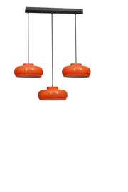 Candeeiro de Teto elegante ajustável – Ø25 cm – laranja e preto – metal