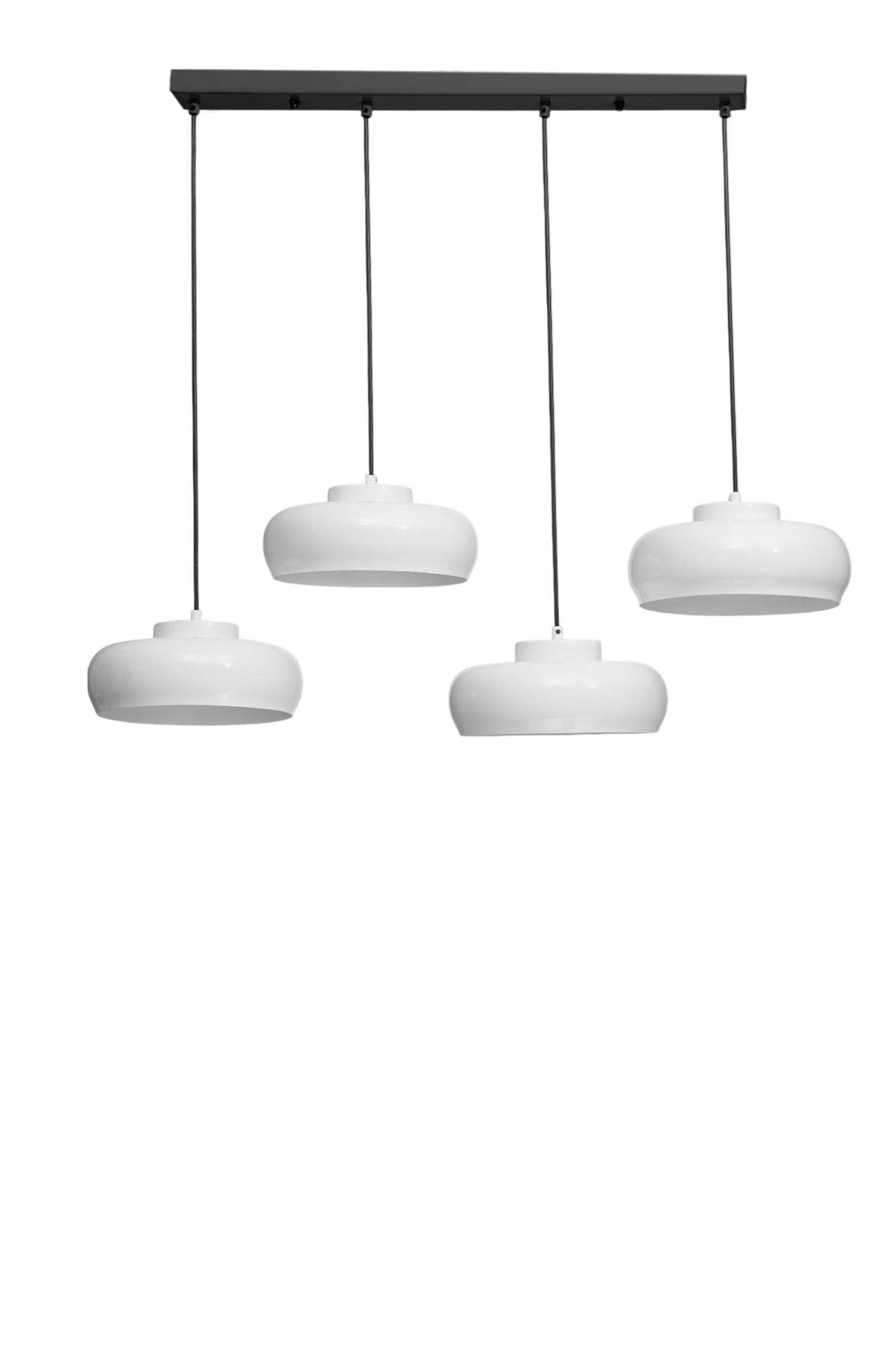 Candeeiro de Teto ajustável – Ø25 cm – branco e preto – metal