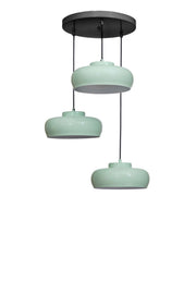 Candeeiro de Teto Ajustável – Ø25 cm – Verde Menta e Preto – Metal