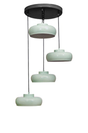 Candeeiro de Teto Ajustável – Ø25 cm – Verde Menta e Preto – Metal