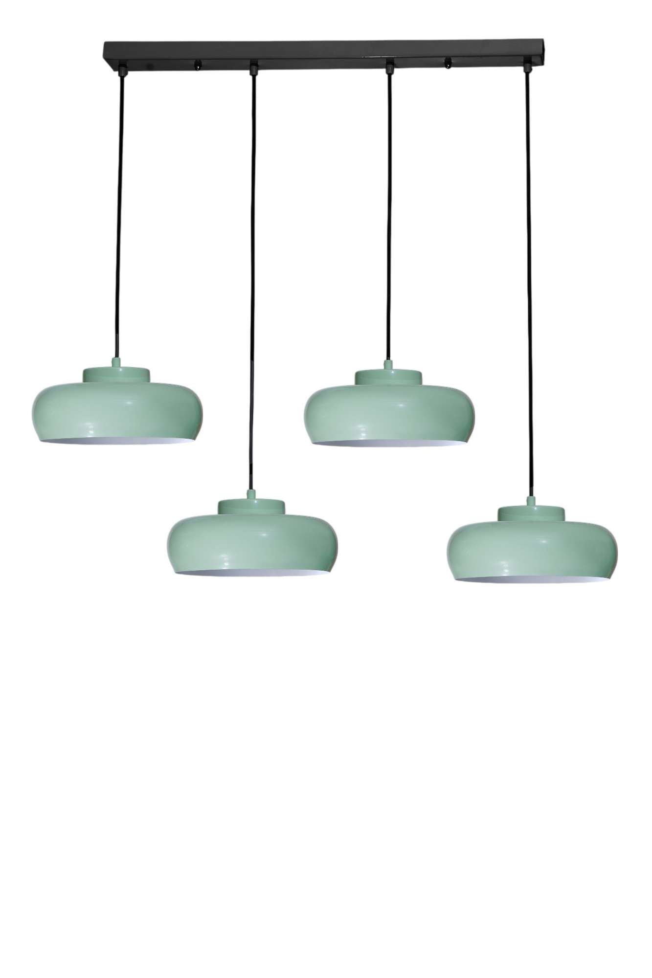 Candeeiro de Teto elegante ajustável – 25 cm – Verde-Menta e Preto – Metal