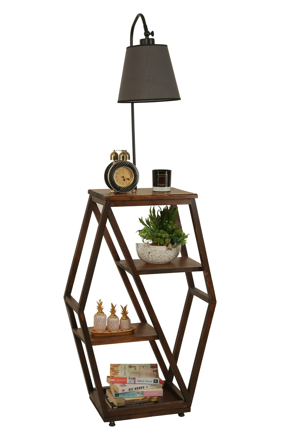 Candeeiro de Pé – 165 cm – Antracite – Metal e Madeira de Fir