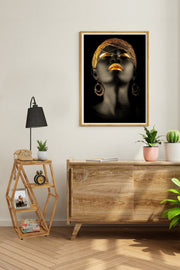 Candeeiro de Pé – 165 cm – Preto – Metal e Madeira de Fir