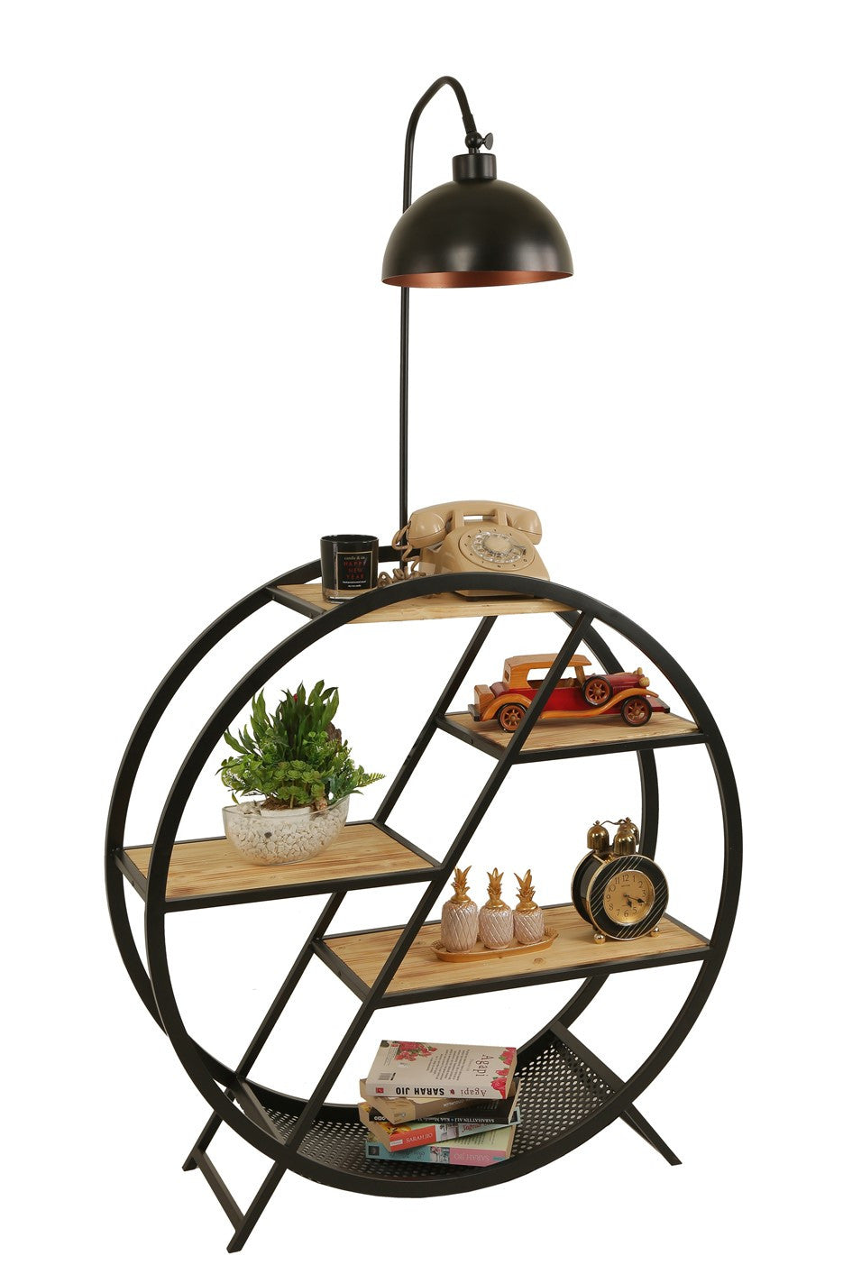 Candeeiro de Pé – 165 cm – Cáqui – Metal e Madeira de Fir