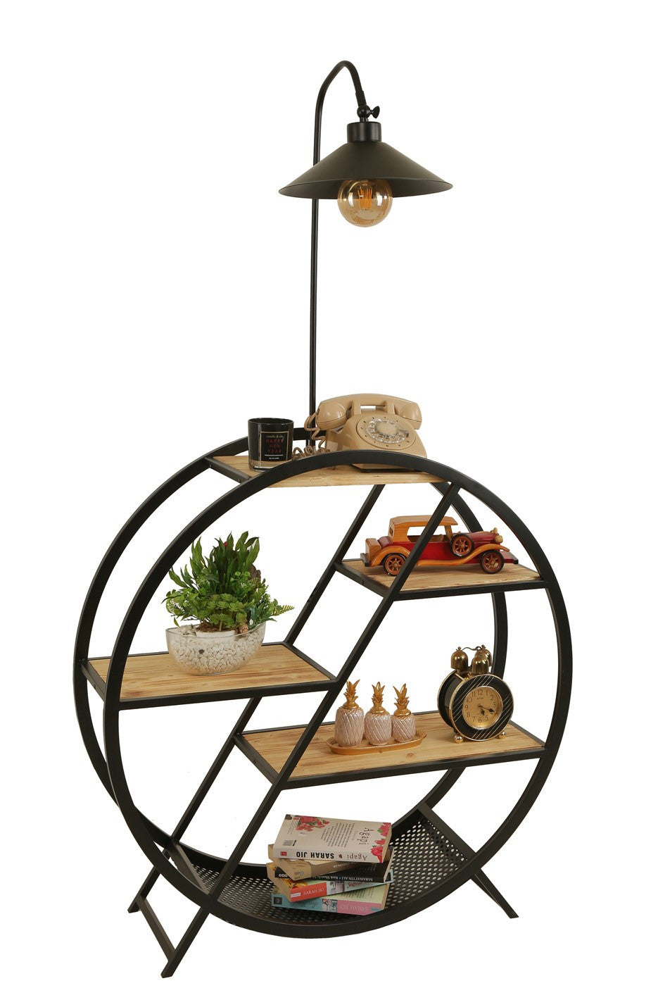 Candeeiro de Pé – 165 cm – Caqui – Metal e madeira de fir