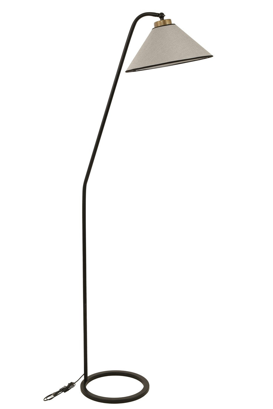 Candeeiro de Pé – 155 cm – Cinza Claro – Metal