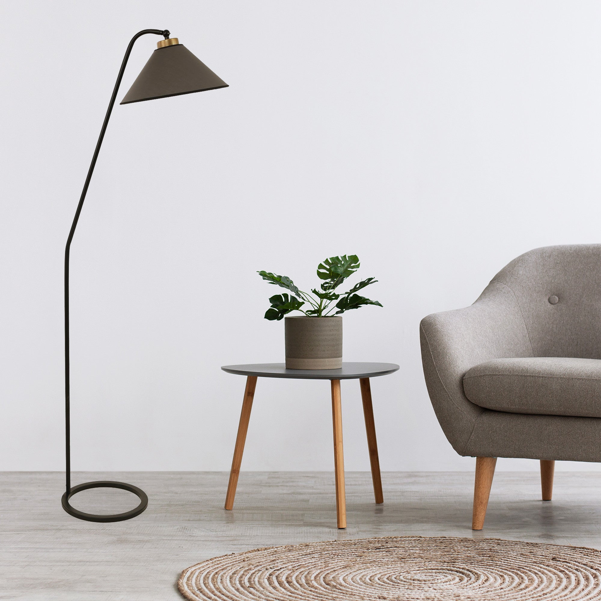 Candeeiro de Pé – 155 cm altura – Antracite – Metal
