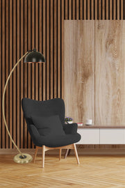 Candeeiro de Pé – 170 cm – Dourado e Preto – Metal