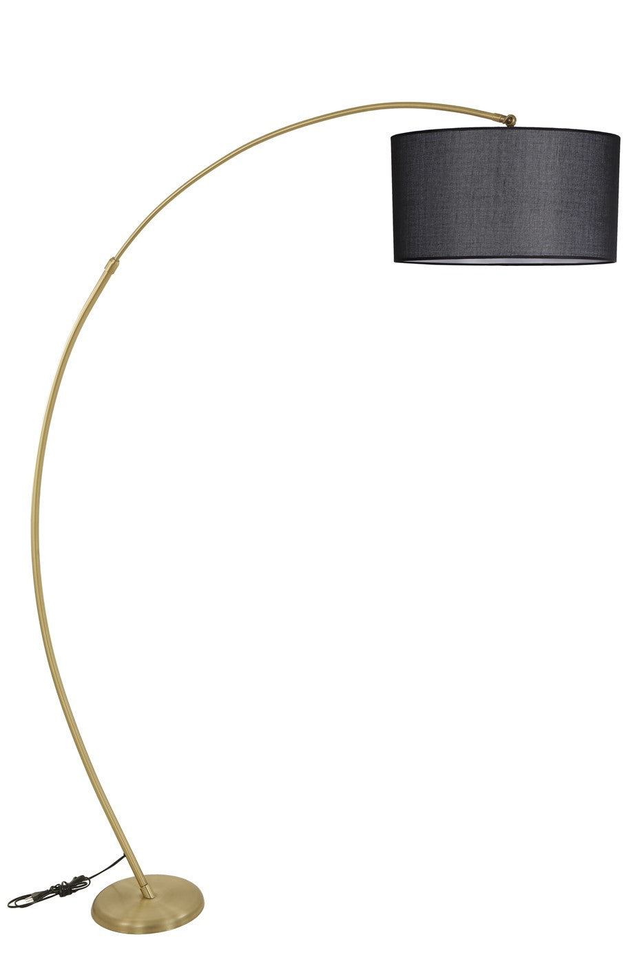 Candeeiro de Pé – Altura ajustável (85 cm a 185 cm) – Preto – Metálico