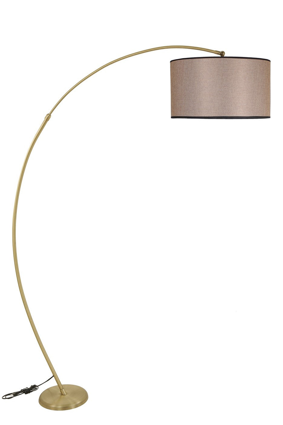 Candeeiro de Pé – 185 cm – Vime escuro – Metal