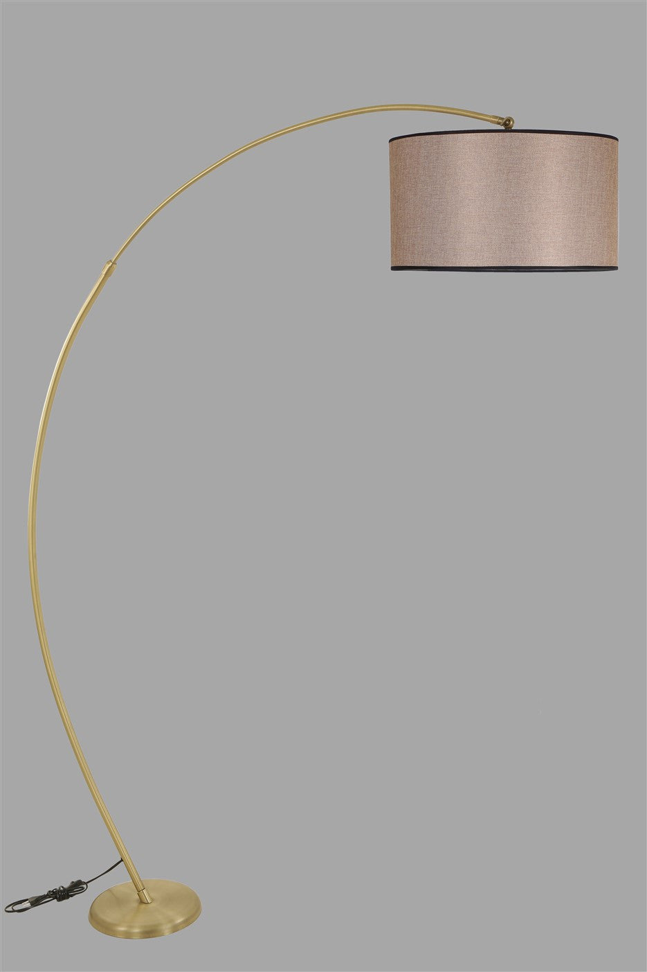 Candeeiro de Pé – 185 cm – Vime escuro – Metal