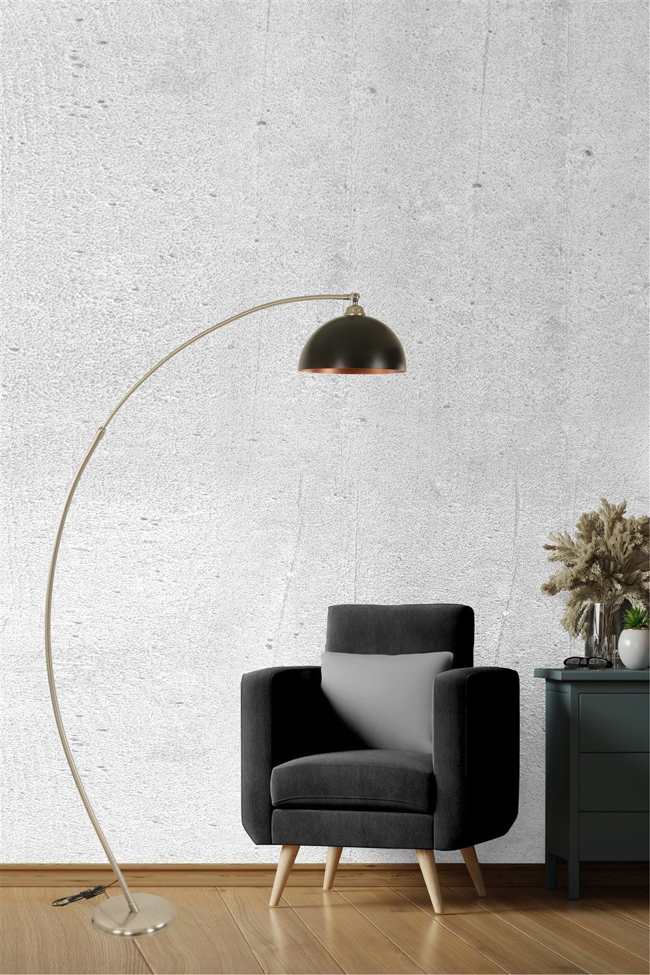 Candeeiro de Pé – 185 cm – Cromado – Metal