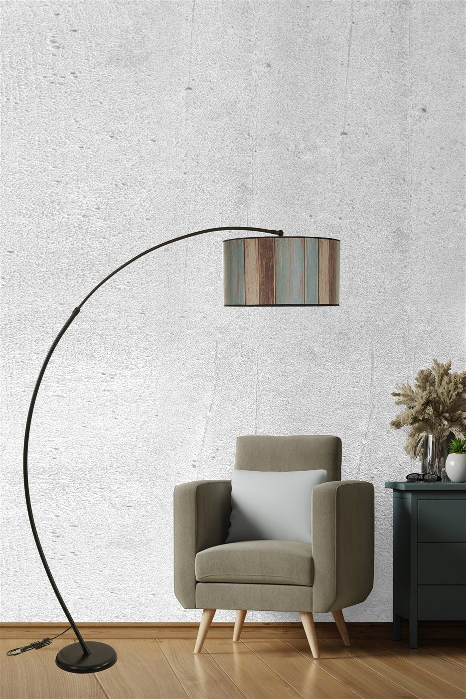Candeeiro de Pé – 185 cm – Multicolorido – Metal