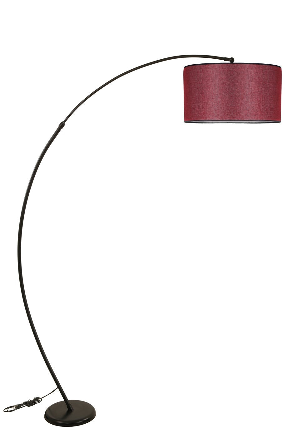 Candeeiro de Pé – 185 cm – Vermelho Clarete – Metal