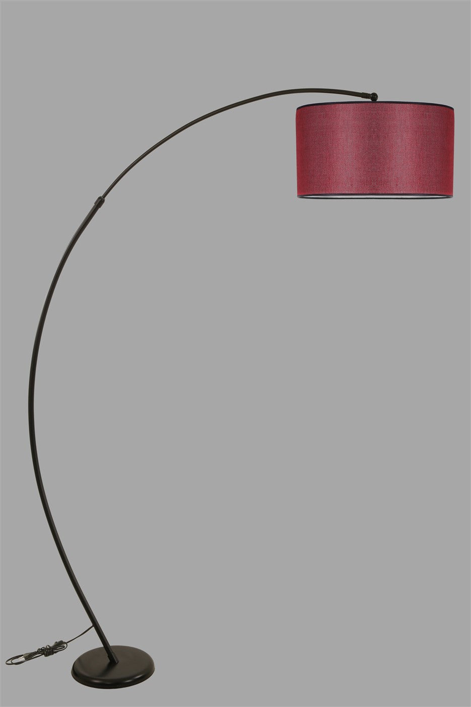 Candeeiro de Pé – 185 cm – Vermelho Clarete – Metal