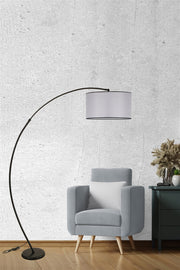 Candeeiro de Pé – 185 cm – Cinza Claro – Metálico