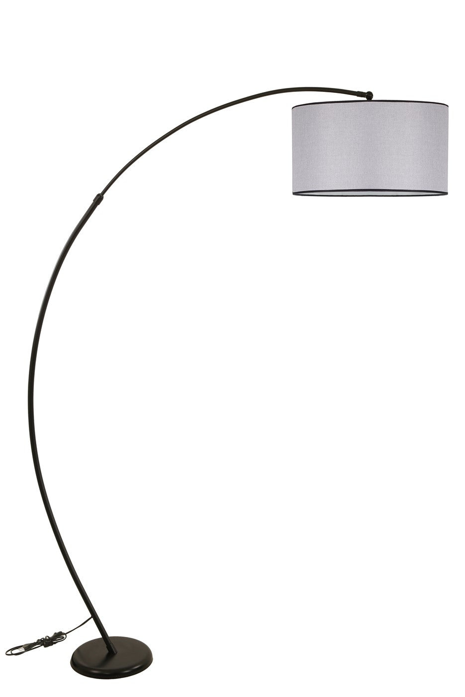 Candeeiro de Pé – 185 cm – Cinza Claro – Metálico