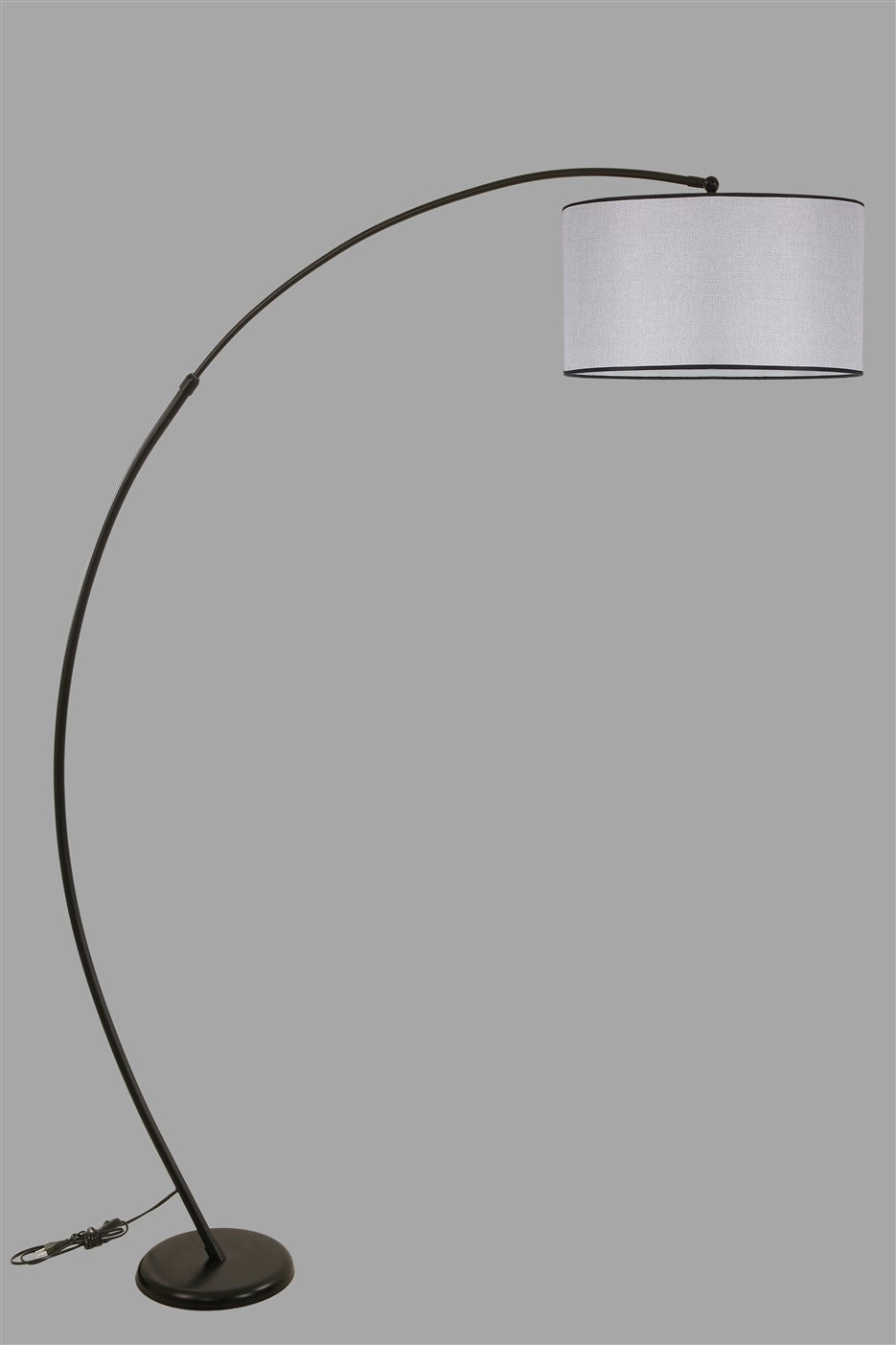 Candeeiro de Pé – 185 cm – Cinza Claro – Metálico