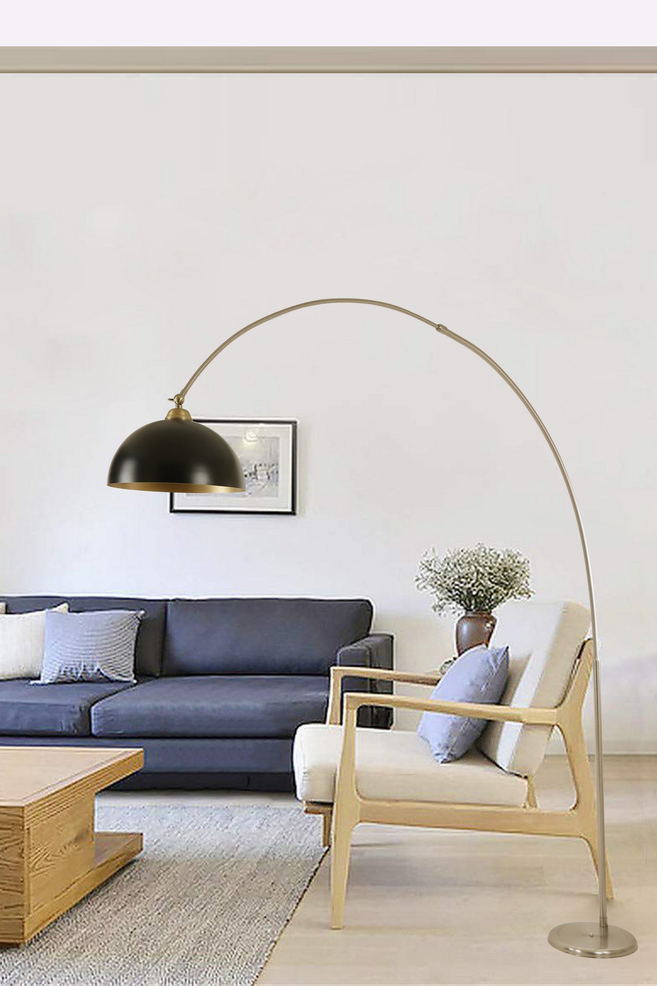 Candeeiro de Pé – 220 cm – Cromado – Metal