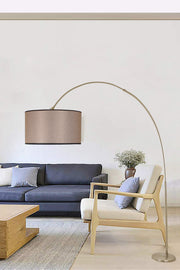 Candeeiro de Pé – 220 cm – Vime escuro – Metal