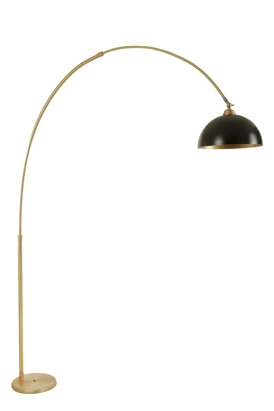 Candeeiro de Pé – 220 cm – Dourado e Preto – Metal