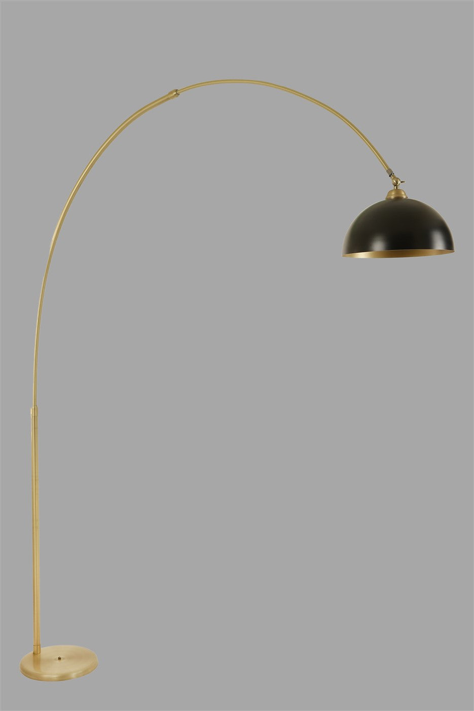 Candeeiro de Pé – 220 cm – Dourado e Preto – Metal