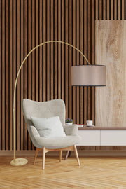 Candeeiro de Pé – 220 cm – Vime Escuro – Metal
