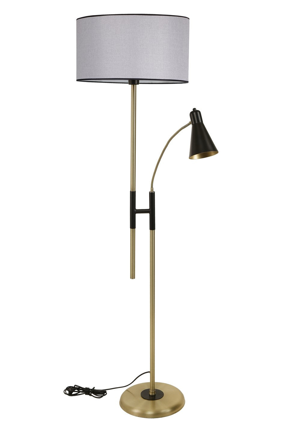 Candeeiro de Pé – 165 cm – Cinza Claro – Metal