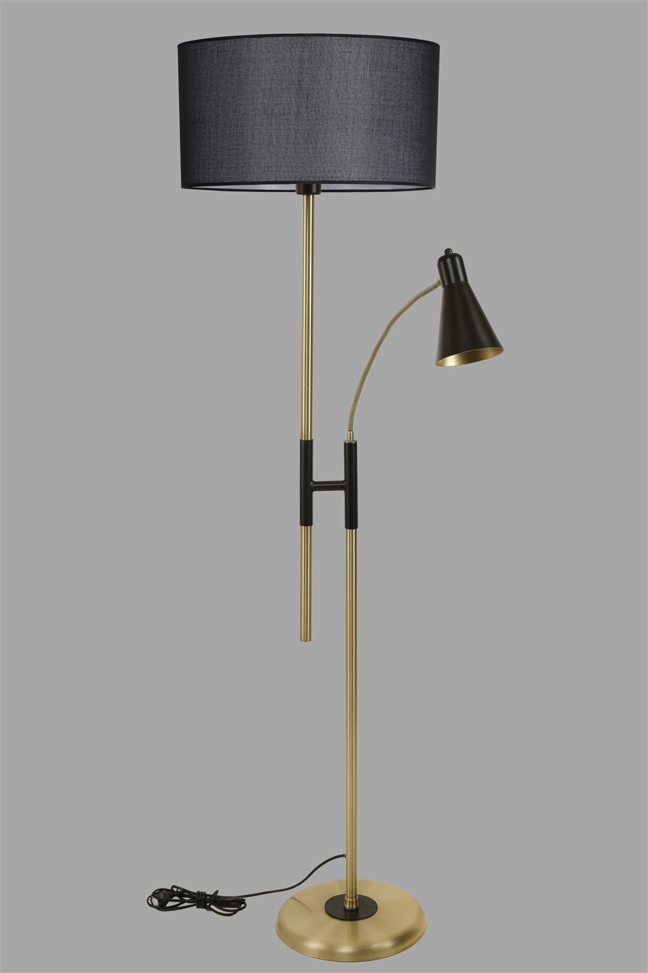 Candeeiro de Pé – 165 cm – Preto – Metal