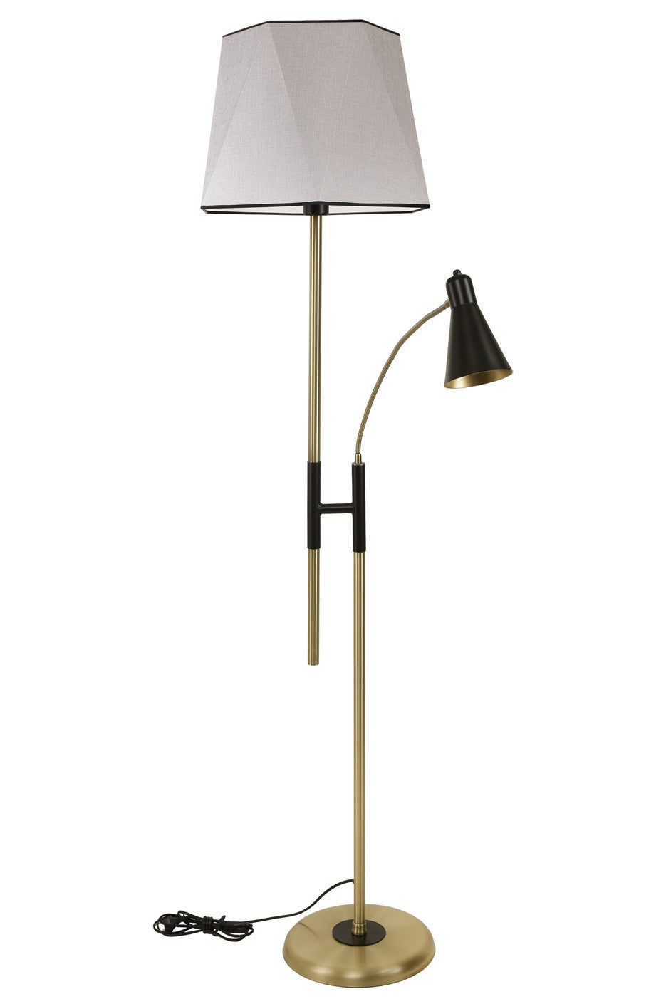 Candeeiro de Pé – 165 cm – Cinza Claro – Metal