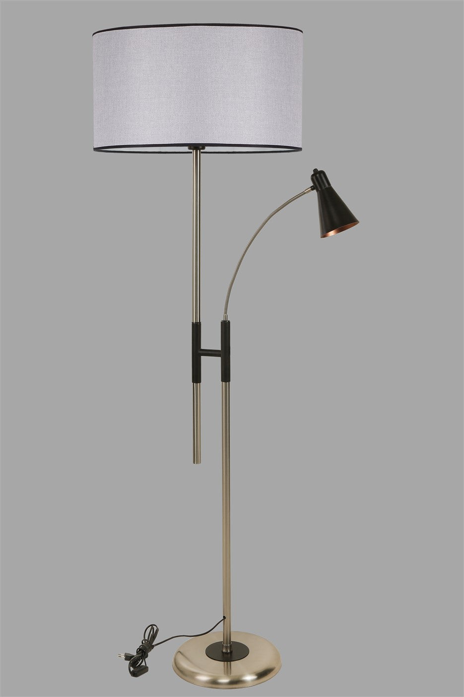 Candeeiro de Pé – 165 cm – Cinza claro – Metal