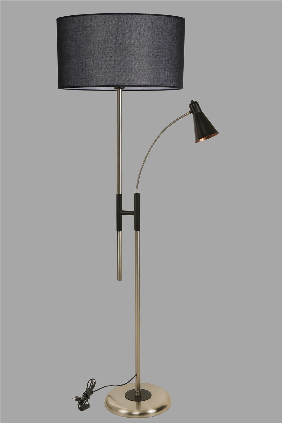 Candeeiro de Pé – 165 cm – Preto – Metal