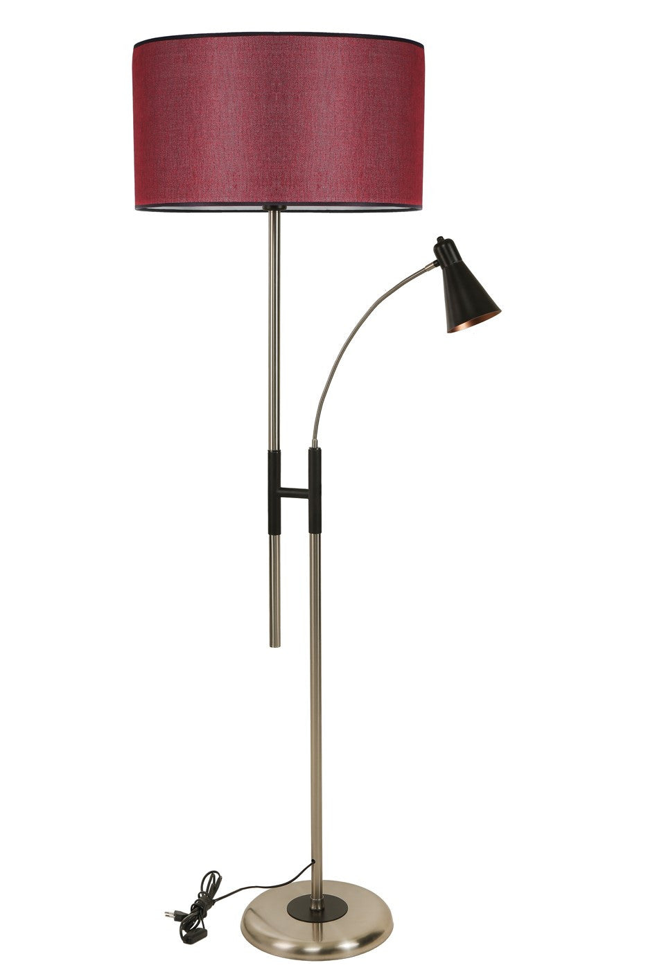 Candeeiro de Pé – 165 cm – Vermelho Clarete – Metal