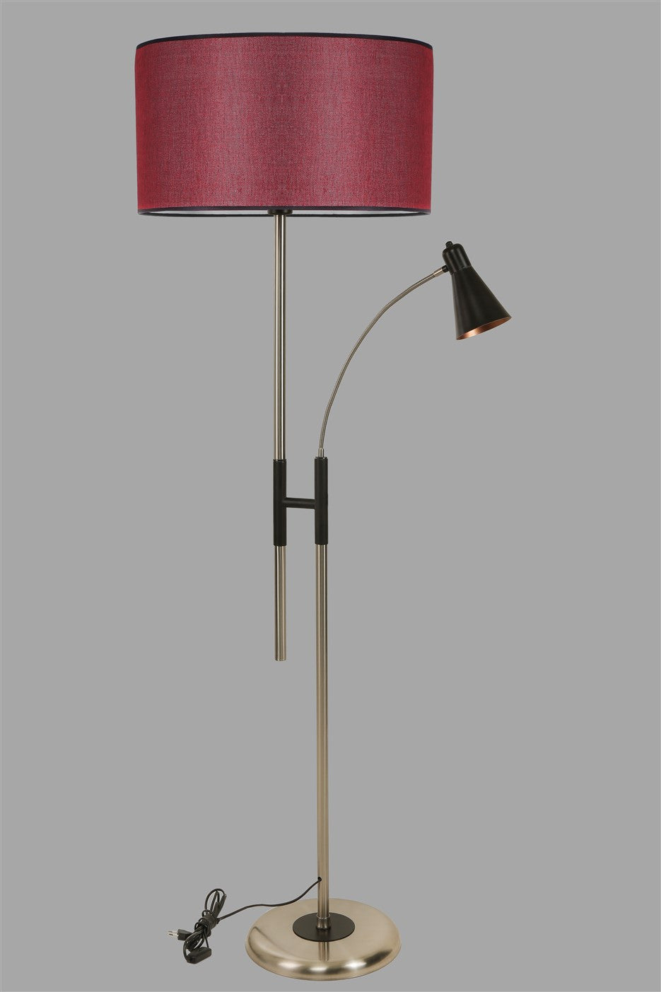 Candeeiro de Pé – 165 cm – Vermelho Clarete – Metal