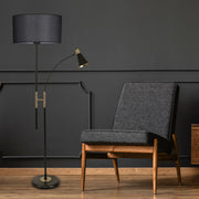 Candeeiro de Pé – 165 cm – Preto – Metal