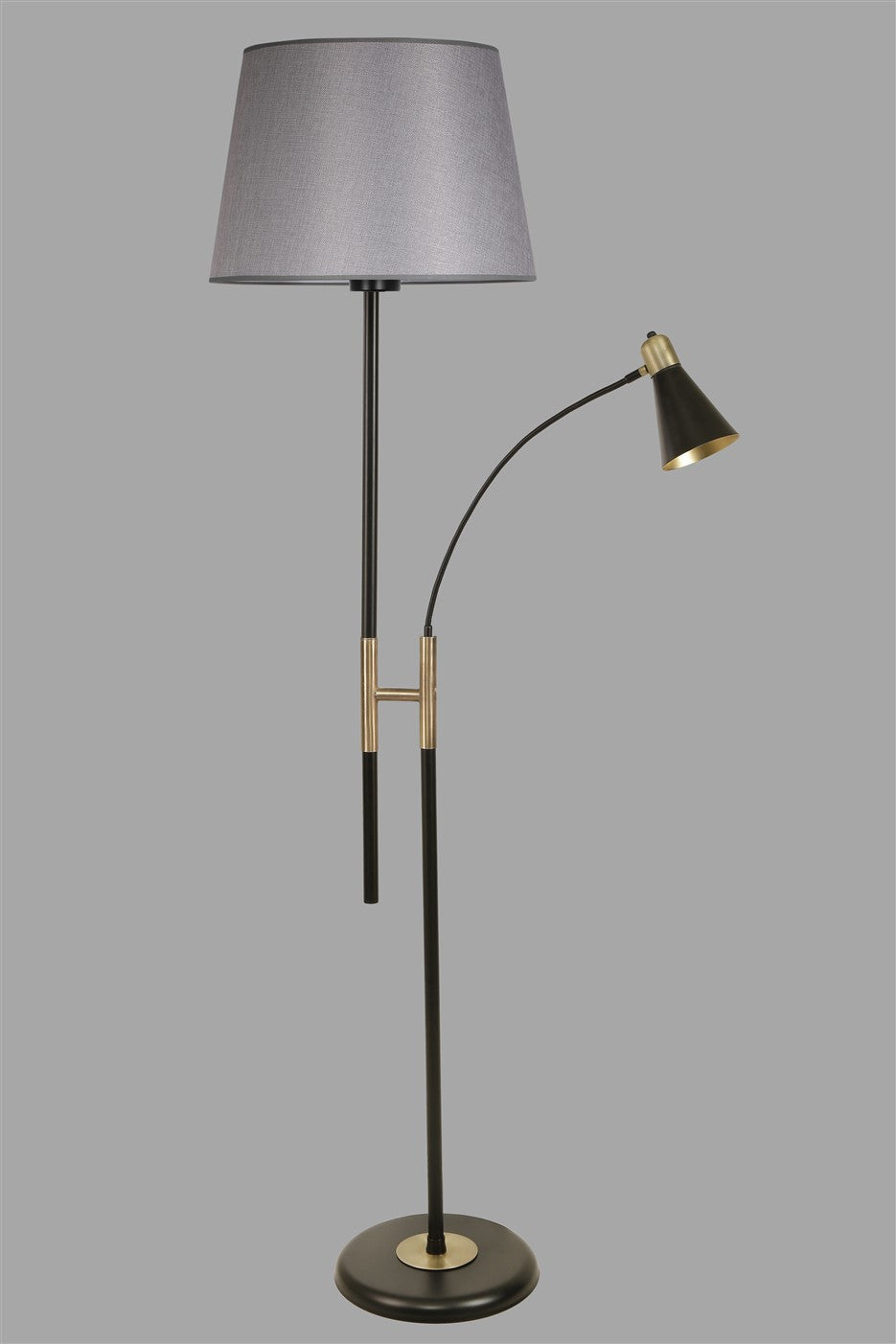Candeeiro de Pé – 165 cm – Cinza – Metal
