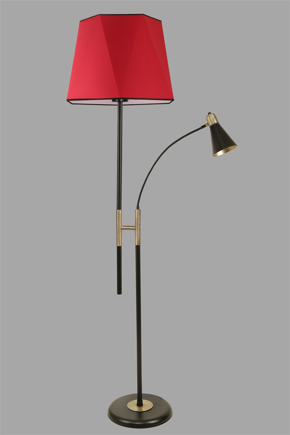 Candeeiro de Pé – 165 cm – Vermelho – Metal