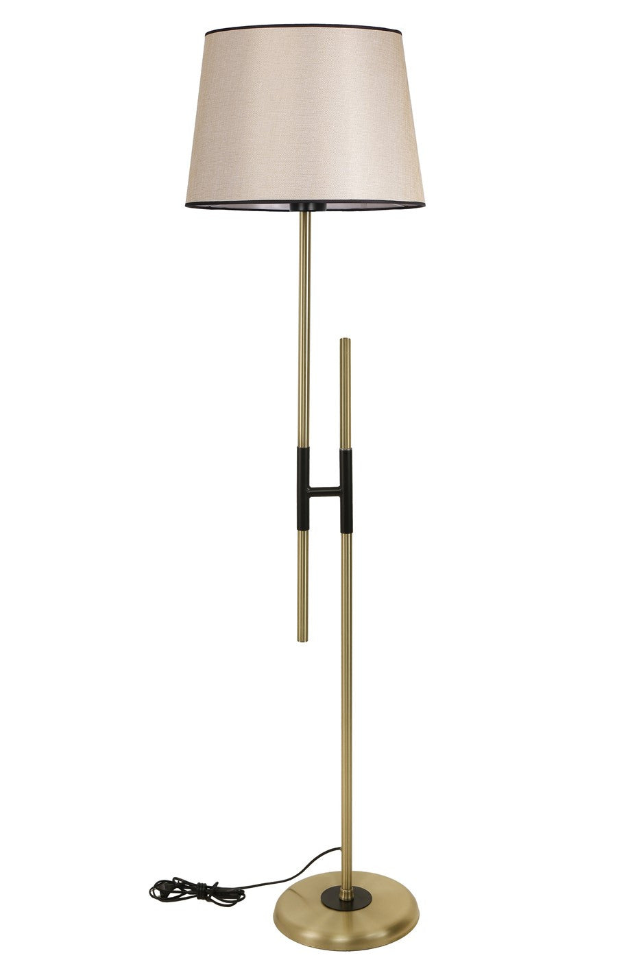 Candeeiro de Pé – 165 cm – Vime – Metal e Tecido