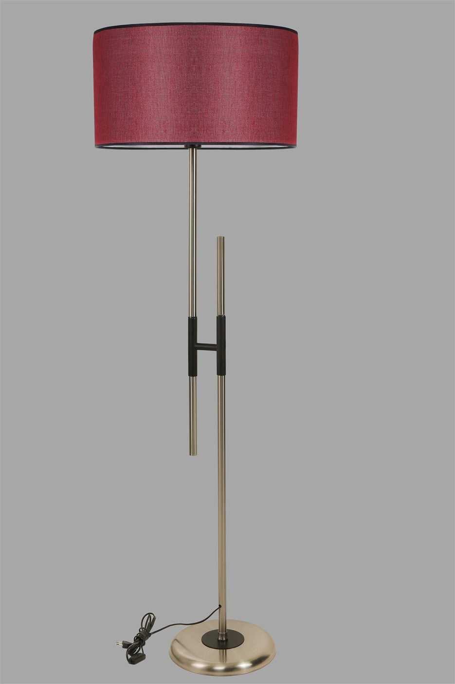 Candeeiro de Pé – 165 cm – Vermelho Bordeaux – Metal