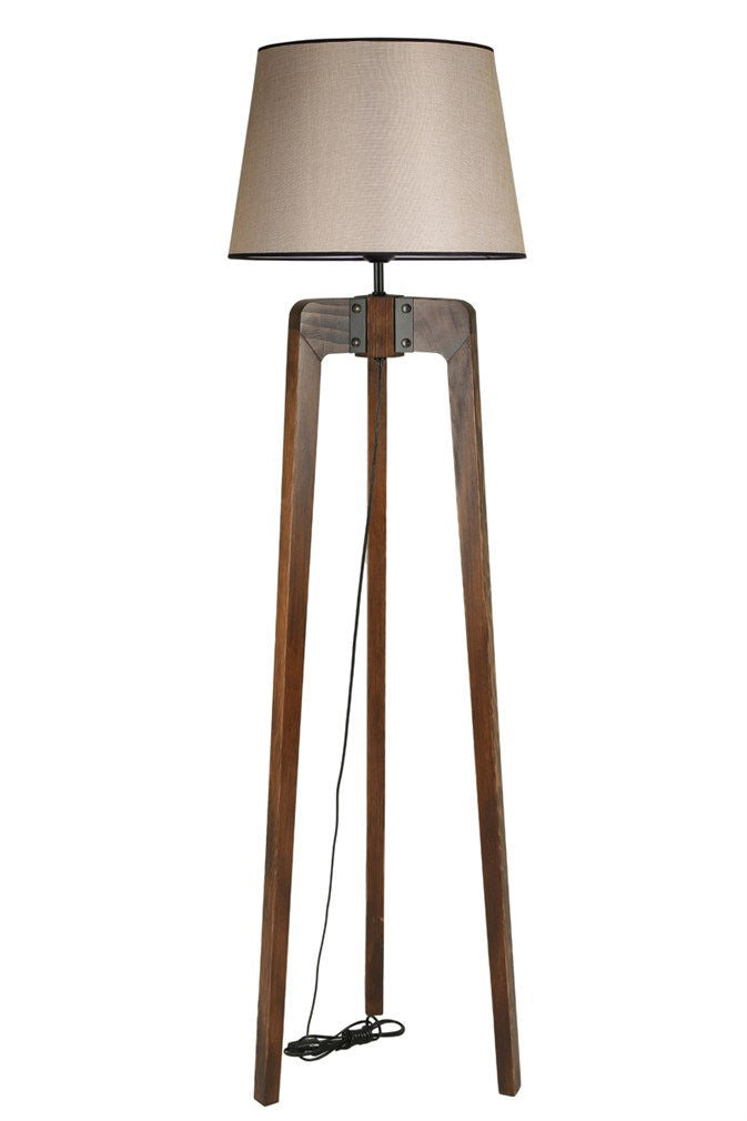 Candeeiro de Pé – 170 cm – Bege – Madeira de Fir