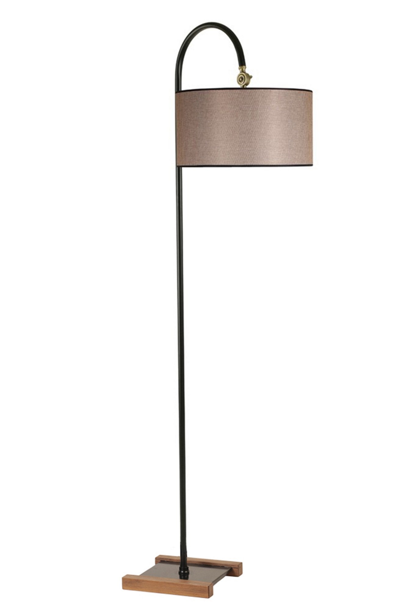 Candeeiro de Pé – 165 cm – Preto e Dourado – Metal