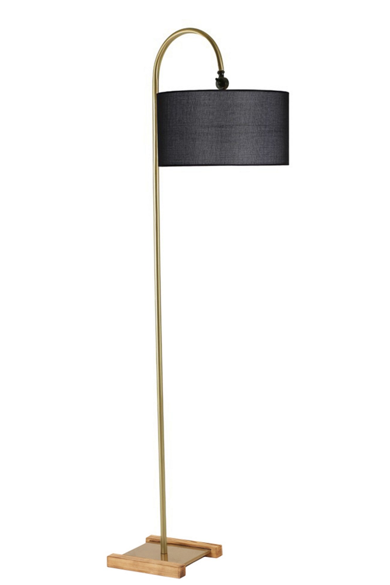 Candeeiro de Pé – 165 cm – Dourado e Preto – Metal
