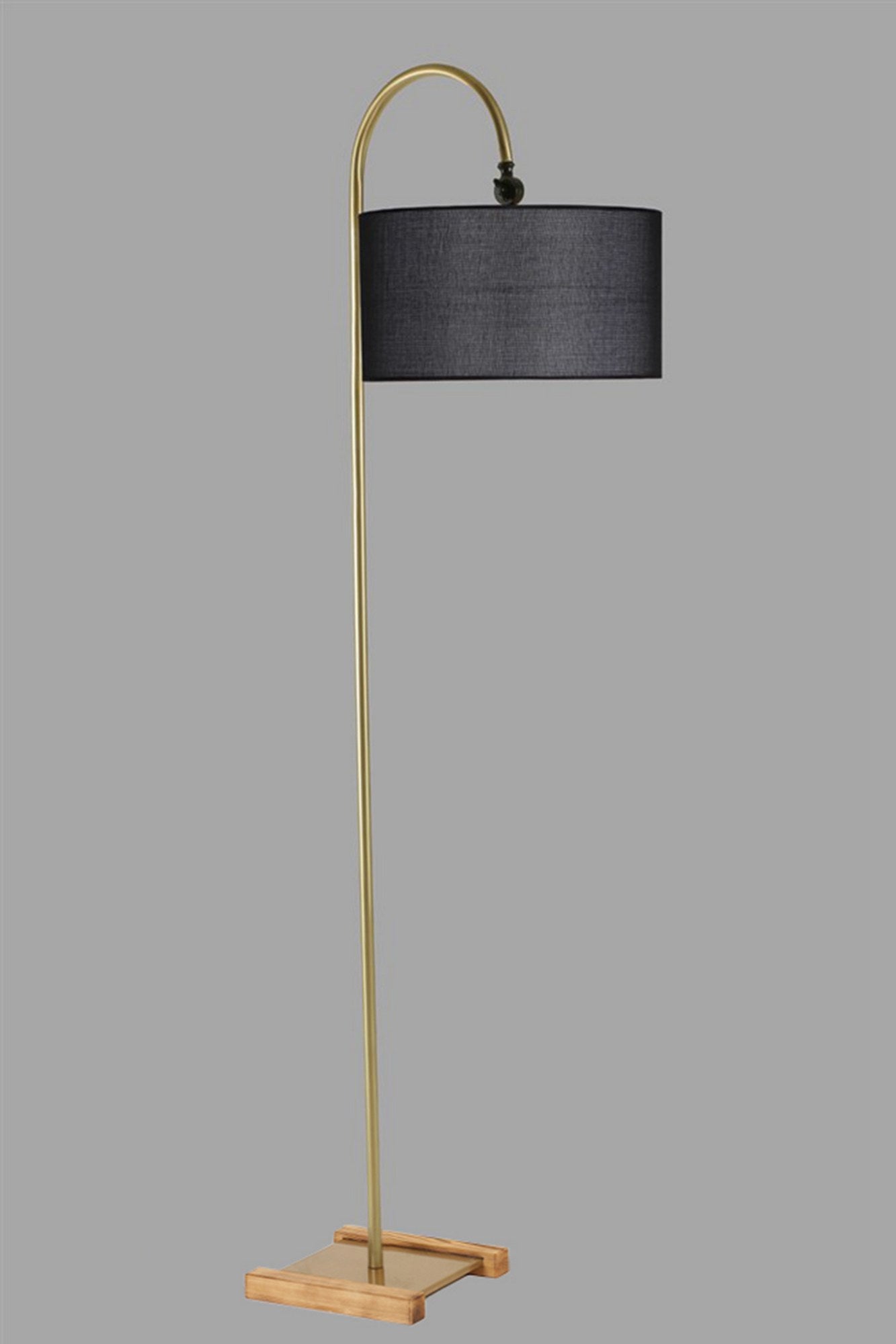 Candeeiro de Pé – 165 cm – Dourado e Preto – Metal