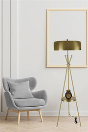 Candeeiro de Pé – 165 cm – Dourado – Metal