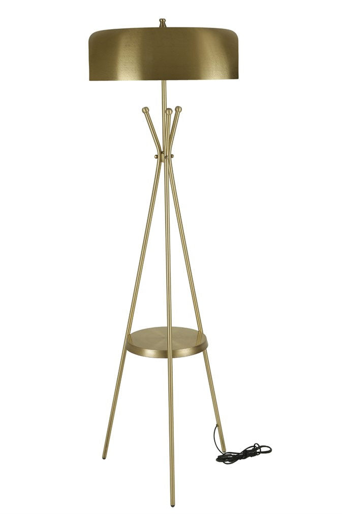 Candeeiro de Pé – 165 cm – Dourado – Metal