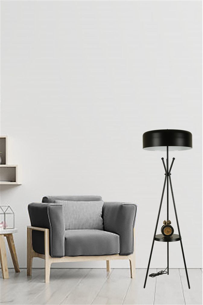 Candeeiro de Pé – 165 cm – Preto – Metal