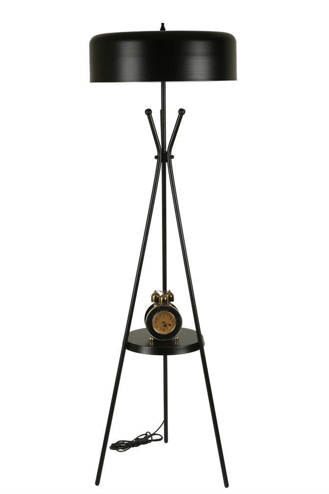 Candeeiro de Pé – 165 cm – Preto – Metal