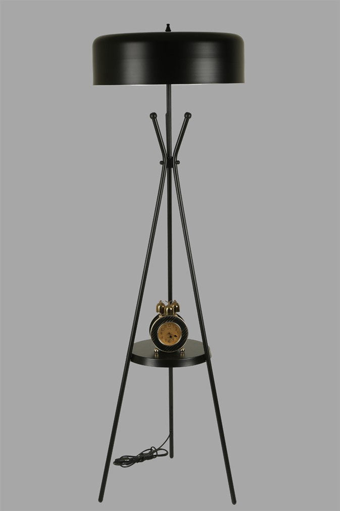 Candeeiro de Pé – 165 cm – Preto – Metal
